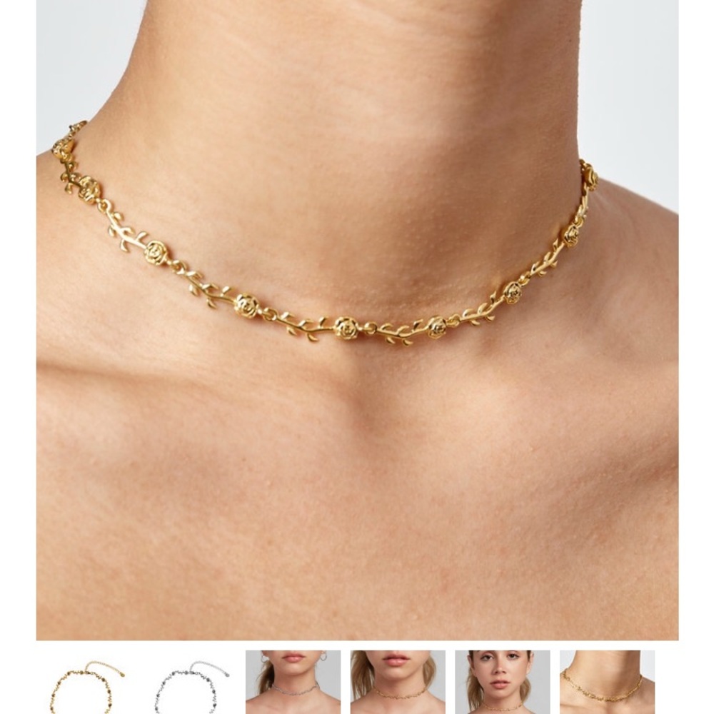 M jewelers rose choker necklace
